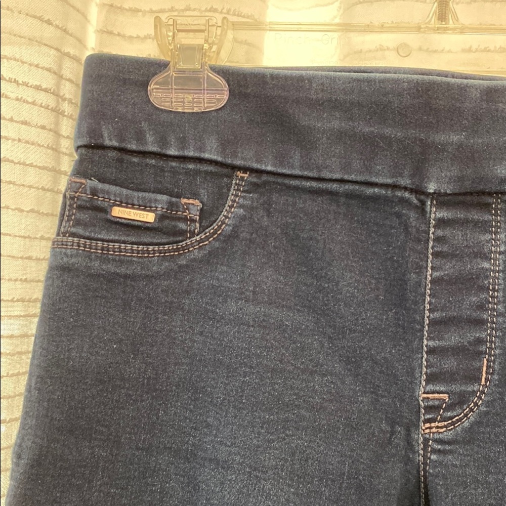 Nine West Dark Blue Jean Long Shorts - Picture 7 of 13